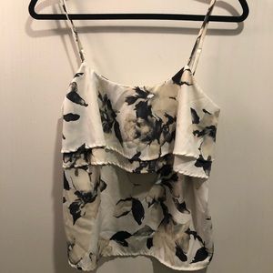 Day trip neutral floral blouse